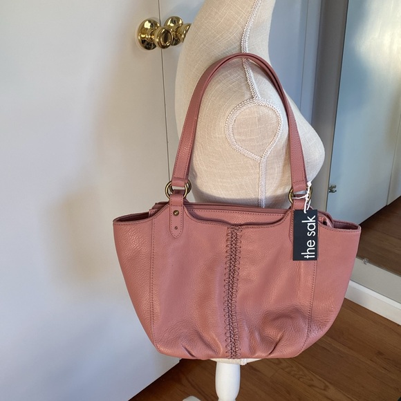 The Sak Bolinas Leather Satchel Bag in Vintage Coral #109177 - Picture 2 of 16